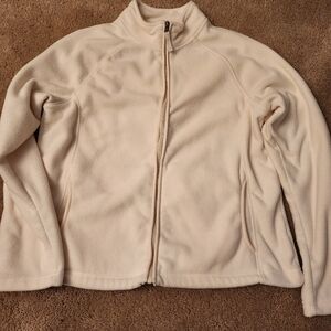 Merona Women's XL Cream color fleece full zip
